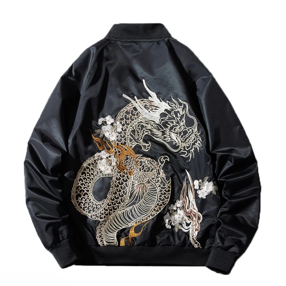 Women’s Drangon Embroidered Bomber Jacket Quilted size Sm NEW with tags